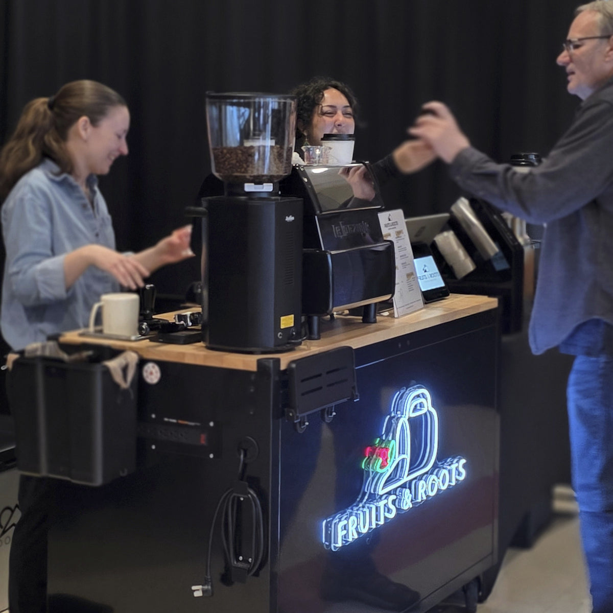 Fruits & Roots coffee cart