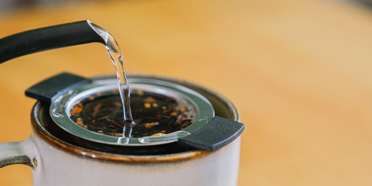 Loose leaf tea measured for brewing